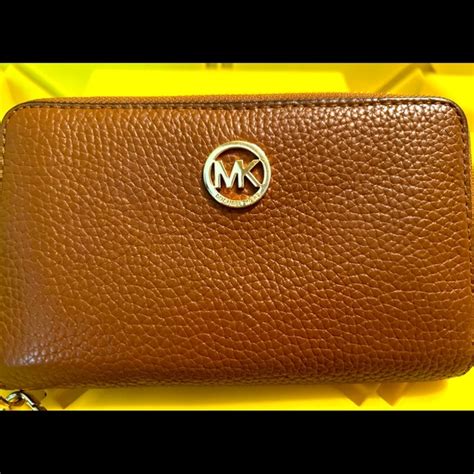 New Michael Kors Fulton Large Flat Multifunction Leather Phone 